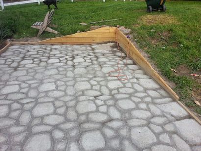 Form an der richtigen Stelle Beton Fertiger Patio 6 Schritte