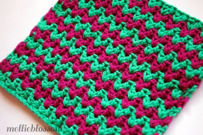 Freie Crochet Dishcloth Pattern - ZigZag - mellie Blüte