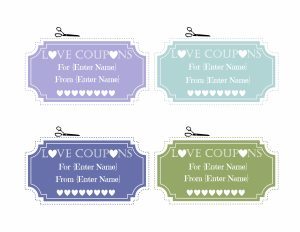 Coupons éditables Love Gratuit pour lui (gratuit) Coupons éditables Love Gratuit pour lui