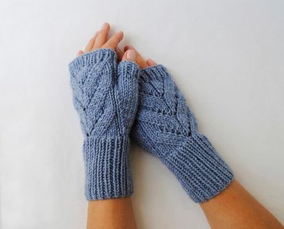 Gants Fingerless gratuits à tricoter Motif Roundup