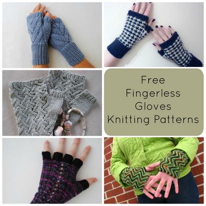 Gants Fingerless gratuits à tricoter Motif Roundup