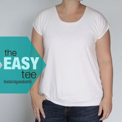 Patron gratuit pour les femmes faciles - s tutoriel de couture t-shirt (tee)