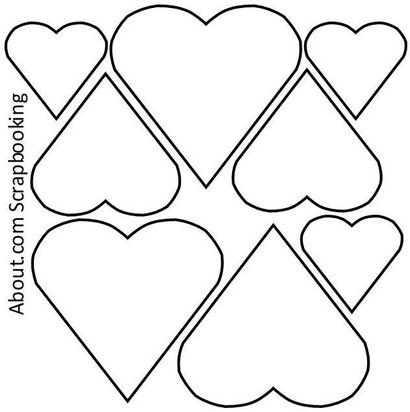 Modèles cardiaques gratuits à imprimer pour le scrapbooking (comment faire des découpes de coeur de papier) Modèles cardiaques gratuits à imprimer pour le scrapbooking