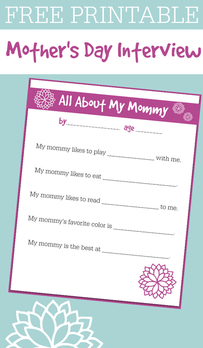 Mère GRATUIT imprimable - RECUEILLIS Day For Kids - No Time For Flash Cards