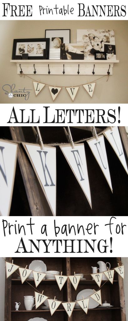 Gratuit imprimable - ENTIER Alphabet Banner! 2 Shanty Chic
