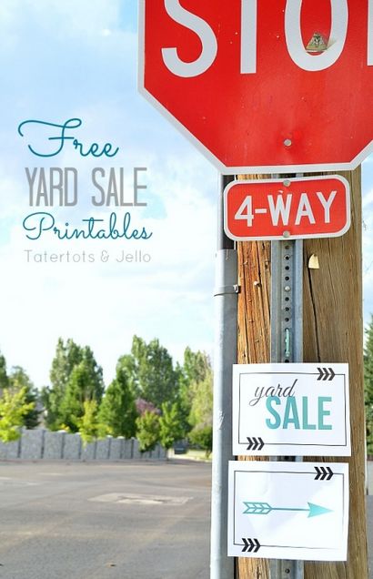 Free Yard Sale Sign Printables bei Tatertots und Jello