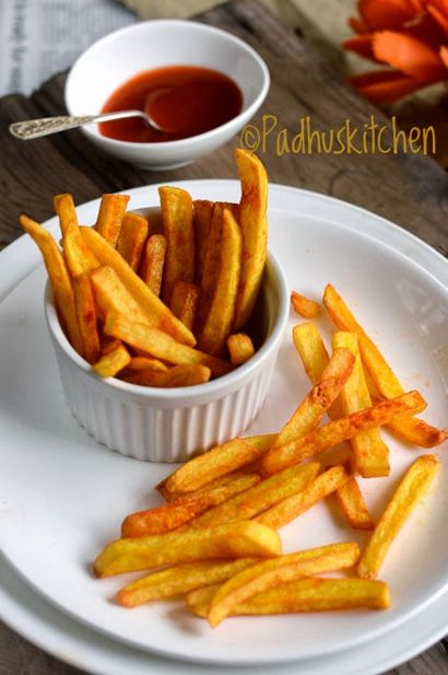 Frites Frites recette parfaite à la maison-Comment faire des chips de doigts, Padhuskitchen