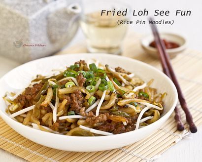 Fried Loh Voir Fun (riz Pin nouilles), cuisine chinoise malaisienne