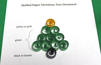 FunEZcrafts - Quilled papier Ornement d'arbre de Noël