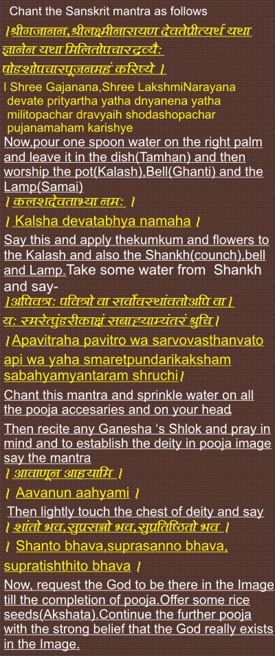 Ganesh Chaturthi, Important Comment s, effectuez Ganesh Staphna