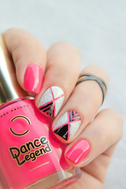 Nail Art géométrique texturé Vernis à ongles (polish) Nail Art géométrique texturé Vernis à ongles