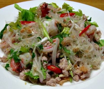 Verre Recette Salade de nouilles - Miam Woon Sen