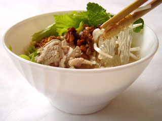 Verre soupe de nouilles (Woon Sen Guey Tiew) (Appon de thaïe Recettes de cuisine)