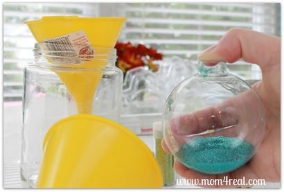 Glitter Rempli ornements en verre Tutorial - Maman 4 Real