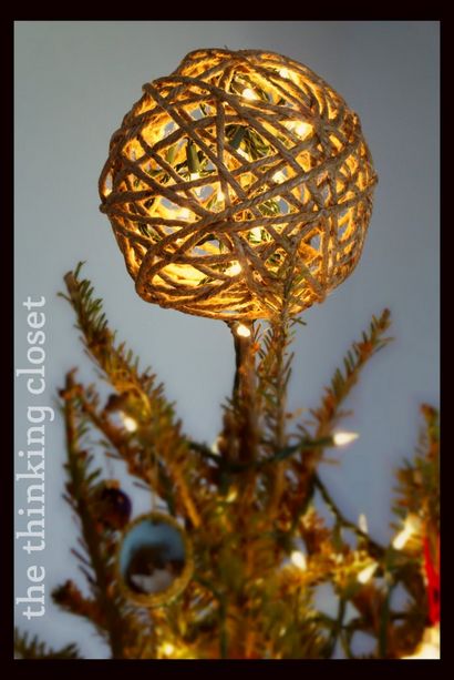 Glitter Twine Ball Ornament Tutorial