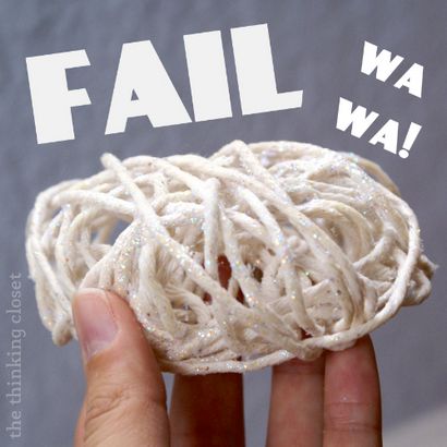 Glitter Twine Ball Ornament Tutorial