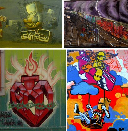 Graffiti Designs - Styles tagging, Bombardement et peinture, Urbaniste