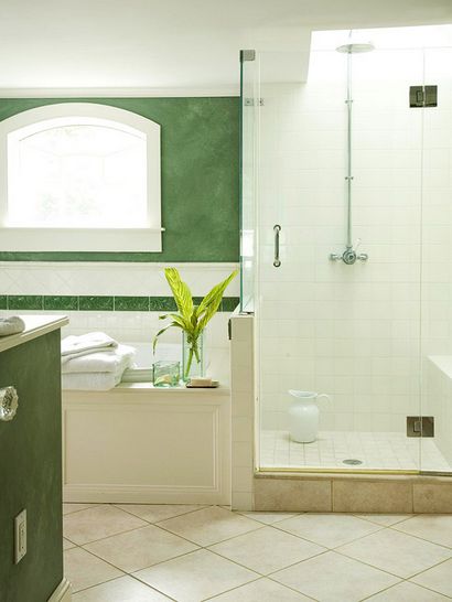 Grünes Badezimmer Design-Ideen