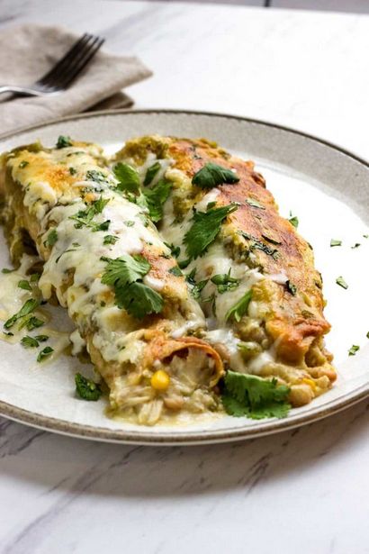 Vert Chili Enchiladas au poulet