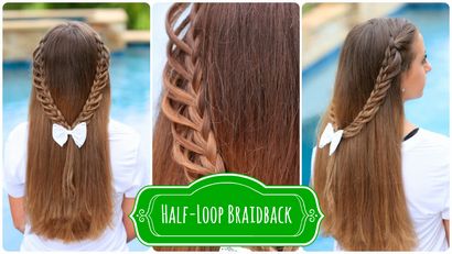 Hilft-Loop-Braidback, Back-to-Schule Frisuren, nette Mädchen-Frisuren