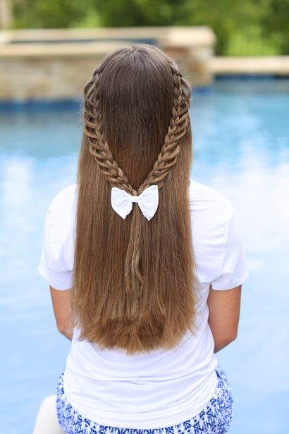 Hilft-Loop-Braidback, Back-to-Schule Frisuren, nette Mädchen-Frisuren