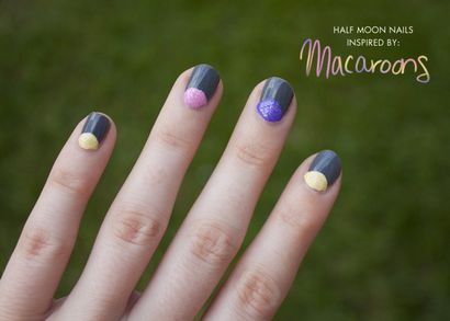 La moitié Instructions de manucure Moon - Idées Nail Inspirer