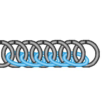 La moitié chaîne persane MAILLE, Techniques perlage, Perles de fusion