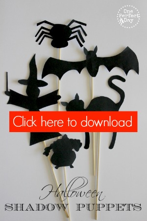 Halloween Shadow Puppets und Free Druckvorlage