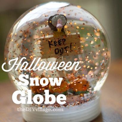 Halloween-Schnee-Kugel Wie eine Schneekugel machen - das DIY Dorf