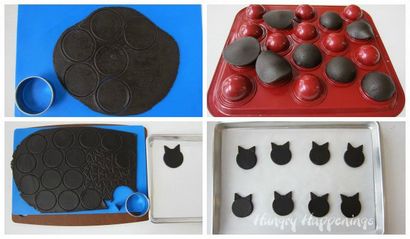 Traiter Halloween - bonbons biscuits fourrés noirs de chat