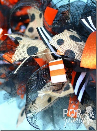 Halloween bricolage Ruban fantaisie Couronne - Pop de Blog A Pretty (Canada Décoration Blog - St