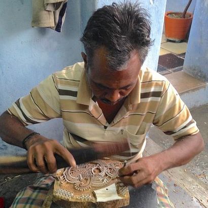 Hand Block Printing - Leidenschaft Lilie