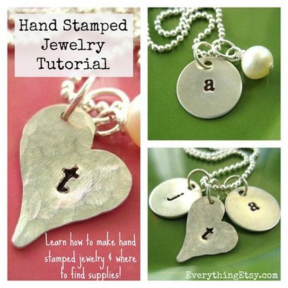 Hand Stamped Halskette Tutorial DIY Geschenk