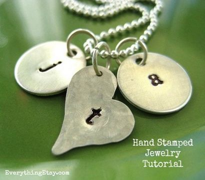 Hand Stamped Halskette Tutorial DIY Geschenk