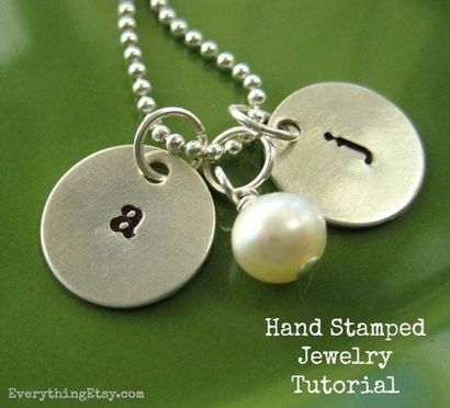 Hand Stamped Halskette Tutorial DIY Geschenk