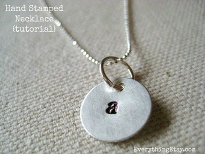 Hand Stamped Halskette Tutorial DIY Geschenk