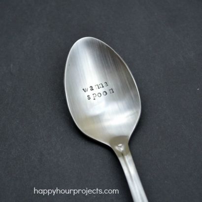 Hand Stamped Löffel - Happy Hour Projekte