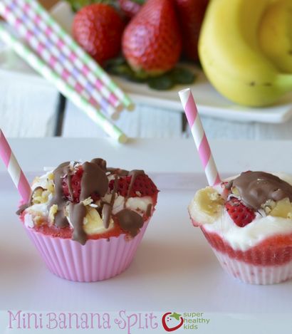 Santé Banana Split Congélateur Bouchées recette, Idées santé pour les enfants