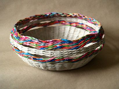 ACCUEIL DZINE Bricolages, Faites en sorte roulé paniers en osier de papier (comment faire un panier magazine) ACCUEIL DZINE Bricolages, la fabrication du papier roulé des paniers en osier
