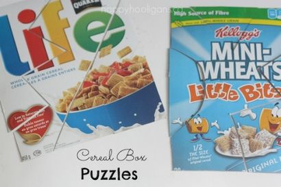 Puzzles maison de boîte de céréales à faire pour les enfants - Happy Hooligans