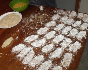 Poulet maison Nuggets, du plateau de coupe