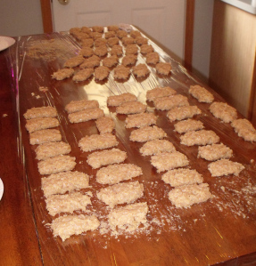 Poulet maison Nuggets, du plateau de coupe