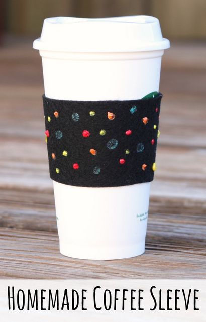 Selbst gemachte Kaffeetasse Sleeve Craft, Kaffeetassen und Crayons