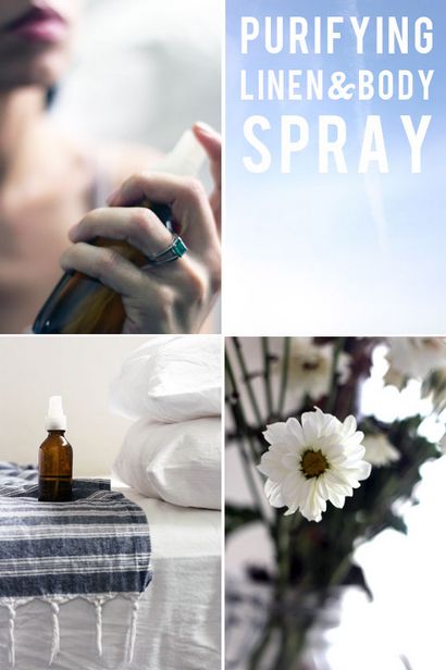 vaporisateur pour le corps d'huile essentielle maison - spray lin, recette bricolage