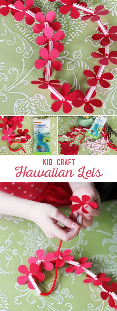 Fait maison hawaïenne Leis-Kid Craft - Les poussins Crafting