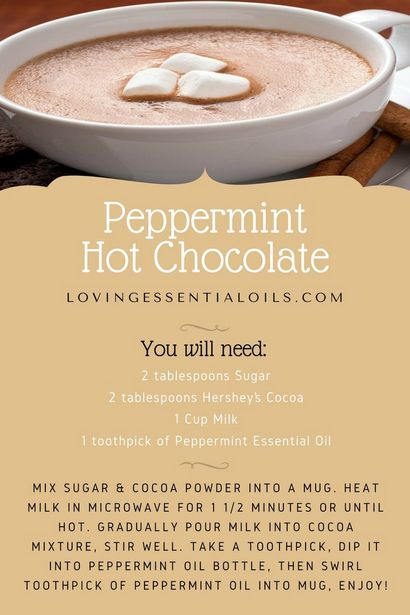 Cacao maison avec Essential huile de menthe poivrée - Aimer les huiles essentielles