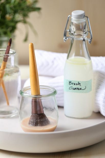 Cleaner maison pinceau de maquillage naturel - Vivre simplement (brosse) Cleaner maison pinceau de maquillage naturel - Live Simply