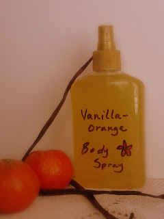 Hausgemachte orange-Vanilla Body Spray