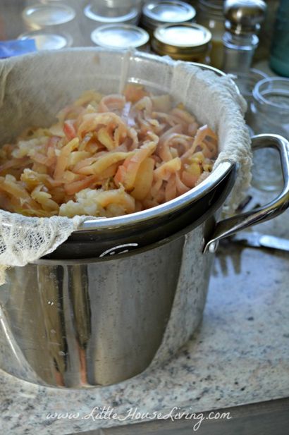 Selbst gemachte Pfannkuchen Sirup mit Apple Peelings - Little House Wohn