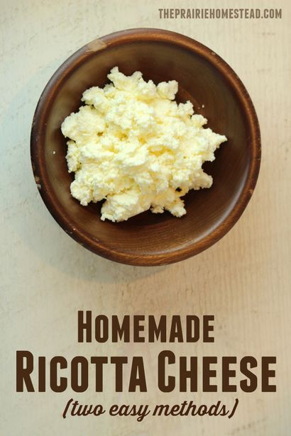 Recette maison Ricotta fromage, La Prairie Homestead